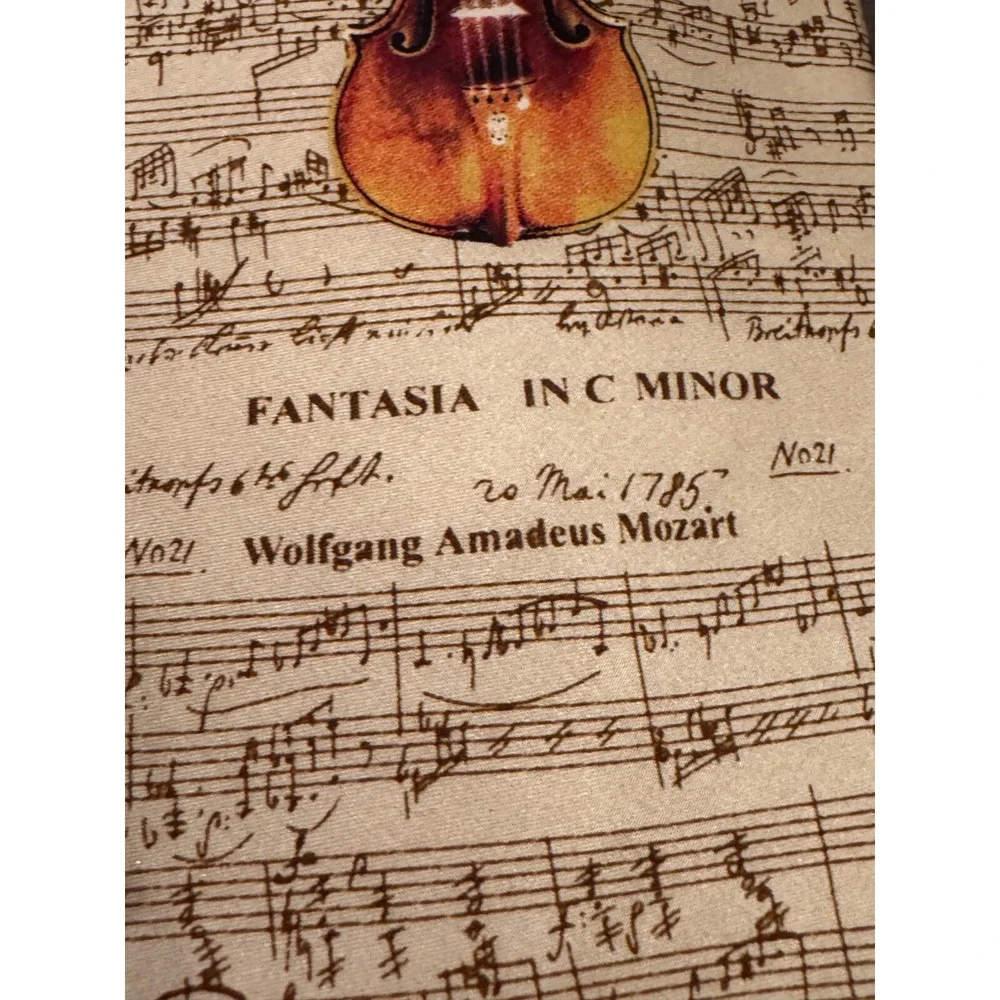 Wolfgang Amadeus Mozart Museum‎ Artifacts Silk Neck Tie Handmade Fantasia 58